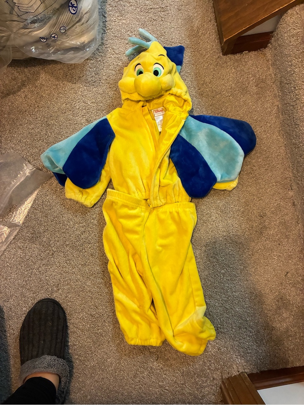 Baby Flounder (Little Mermaid) Costume - Plush Hoodie and Pants 6-12 months